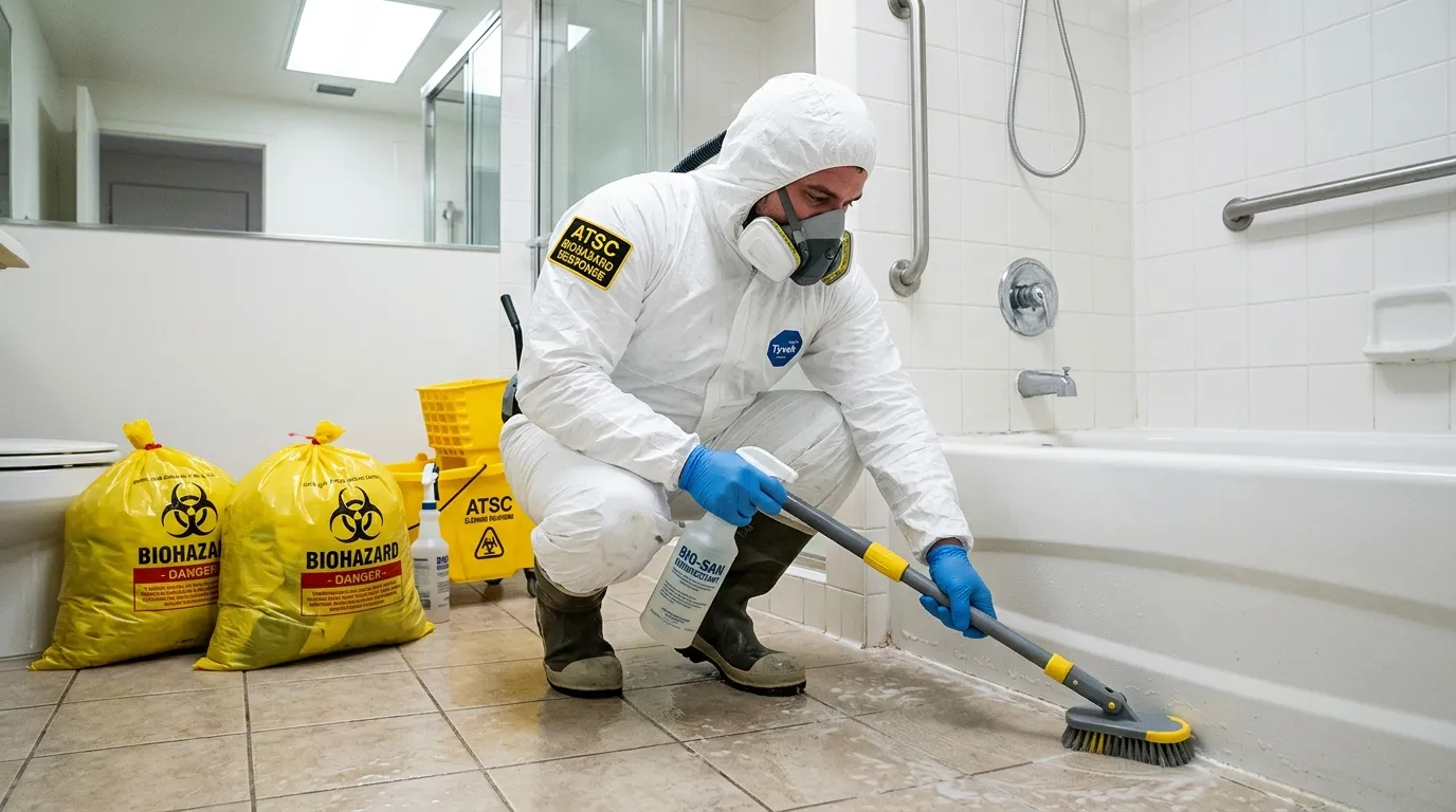 Decontamination equipment deployed for Blood Cleanup in Hunters Creek